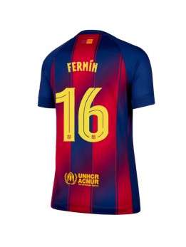 Billige Barcelona Fermin Lopez #16 Hjemmedrakt Dame 2025-26 Kortermet